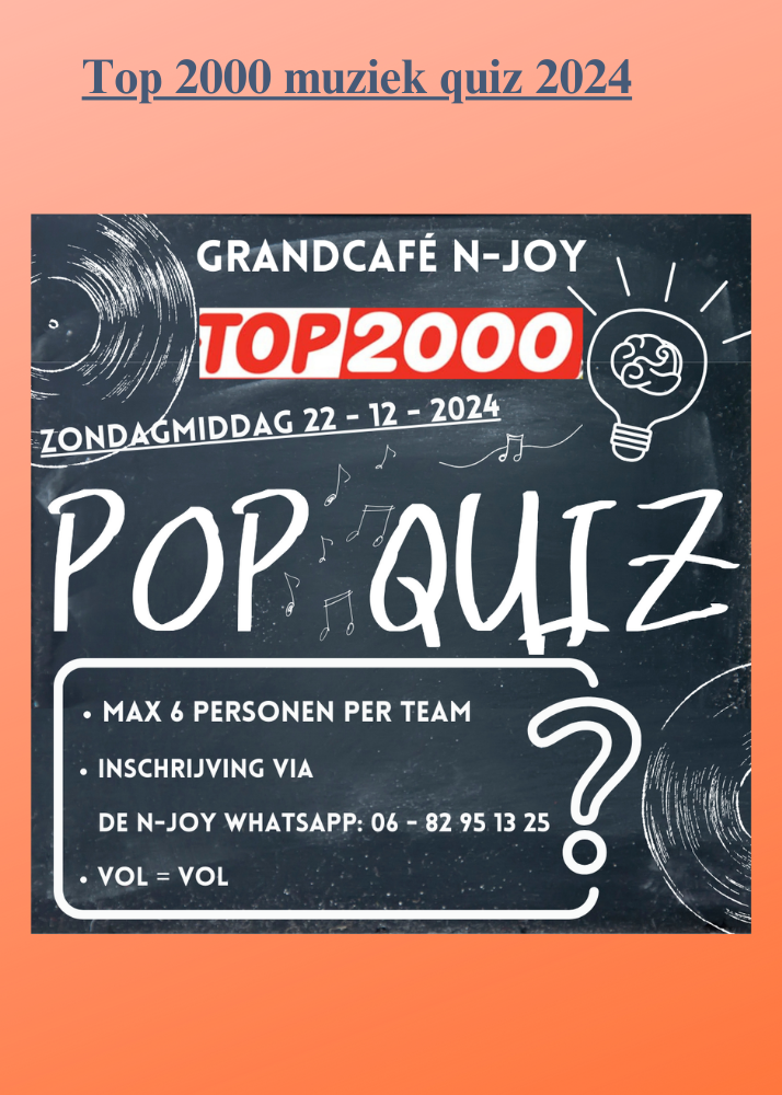 Top 2000 muziek quiz